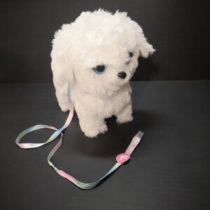 Mattel Barbie Walk & Wag White Plush Puppy Walks, Barks, & Wags Tail